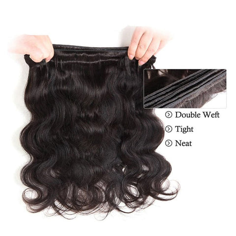 Body Wave 4 Bundles With 4X4 Lace Closure Brazilian Virgin Human Hair - Lemoda Hair