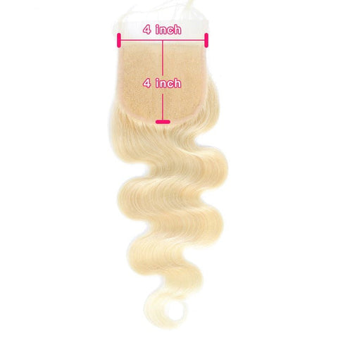 Body Wave 4x4 HD Lace Closure #613 Blonde Color Human Hair - Lemoda Hair