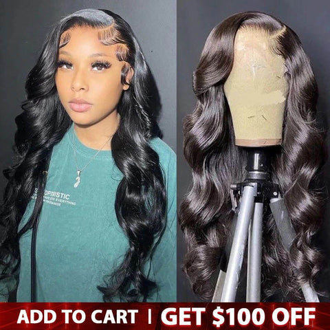 Body Wave Invisible Lace Front Wigs Unprocessed Virgin Human Hair Wigs 180% Density - Lemoda Hair