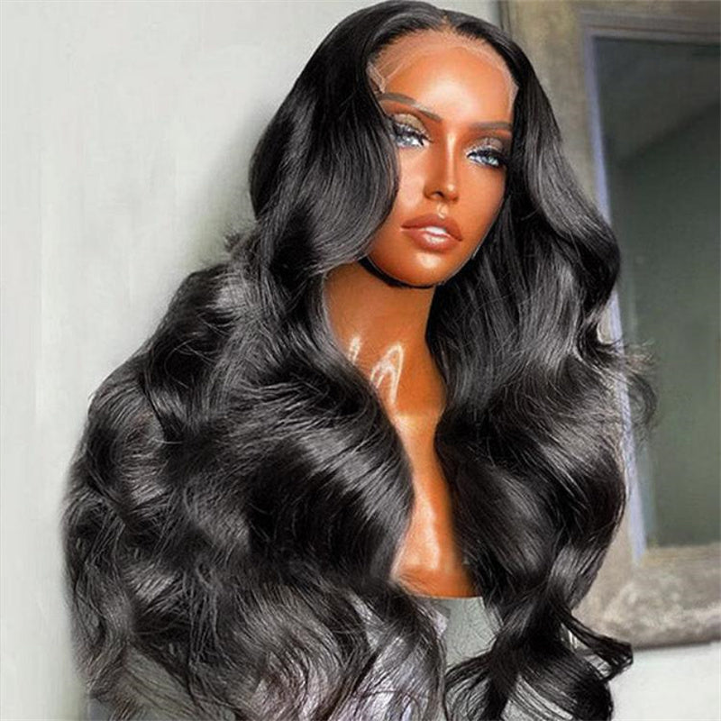 6x6 Lace Closure Wigs Body Wave Human Hair Transparent Lace Pre Plucked 12A Virgin Human Hair Wigs For Women
