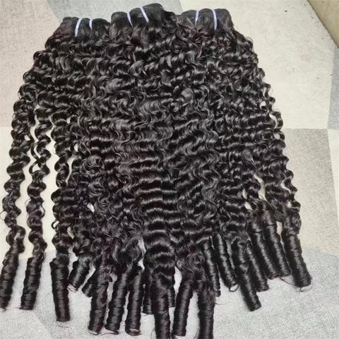 Brazilian Curly Hair Human Hair 4 Bundles Burmese Curls Bundles 100% Virgin Human Hair - Lemoda Hair