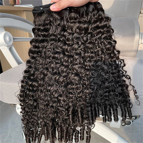 Brazilian Curly Hair Human Hair 4 Bundles Burmese Curls Bundles 100% Virgin Human Hair - Lemoda Hair