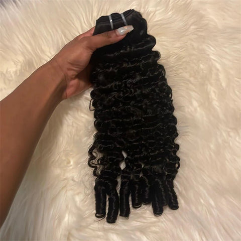 Brazilian Curly Hair Human Hair 4 Bundles Burmese Curls Bundles 100% Virgin Human Hair - Lemoda Hair