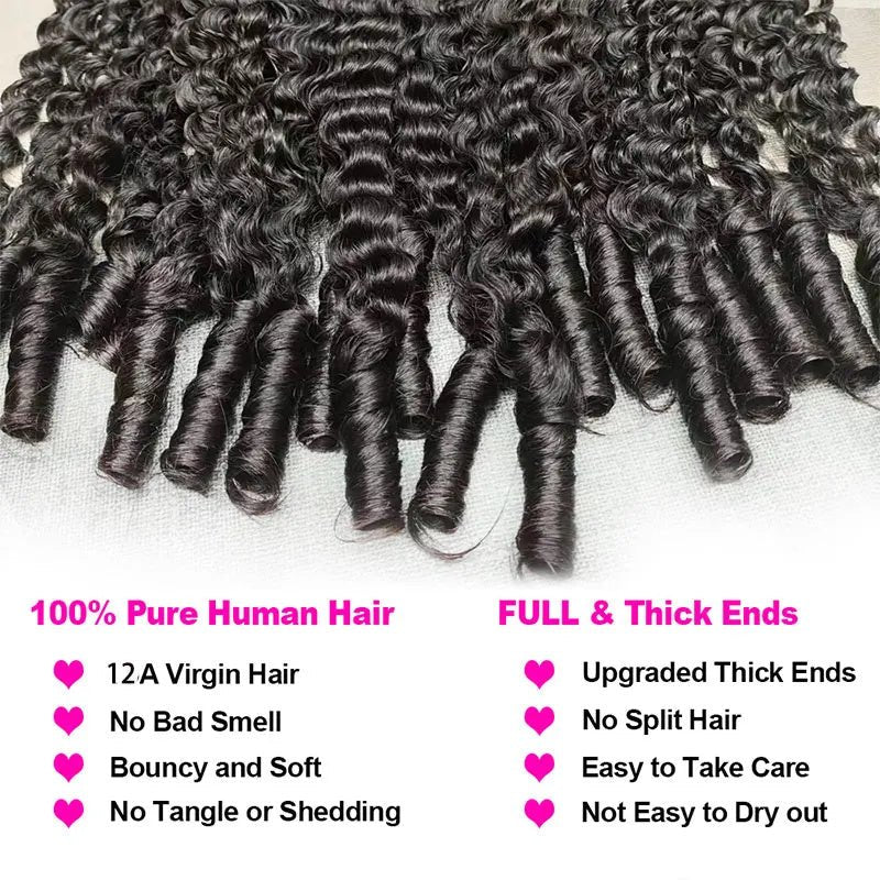 Brazilian Curly Hair Human Hair 4 Bundles Burmese Curls Bundles 100% Virgin Human Hair - Lemoda Hair