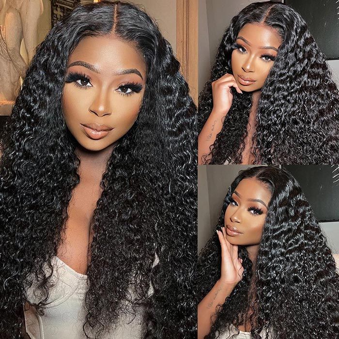 Brazilian Curly Wave Pre Plucked With Natual Hairline Human Hair 13x4 Lace front Wigs - Lemoda Hair