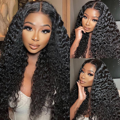 Brazilian Curly Wave Pre Plucked With Natual Hairline Human Hair 13x4 Lace front Wigs - Lemoda Hair