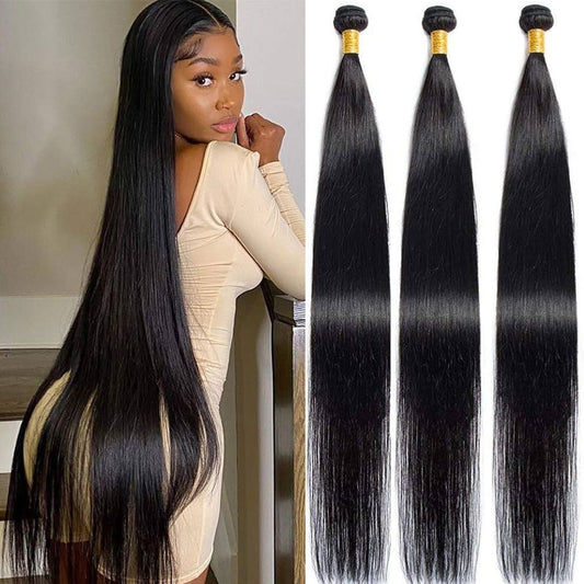 Brazilian Long and Straight Human Hair Weaves Remy Human Hair - Lemoda Hair