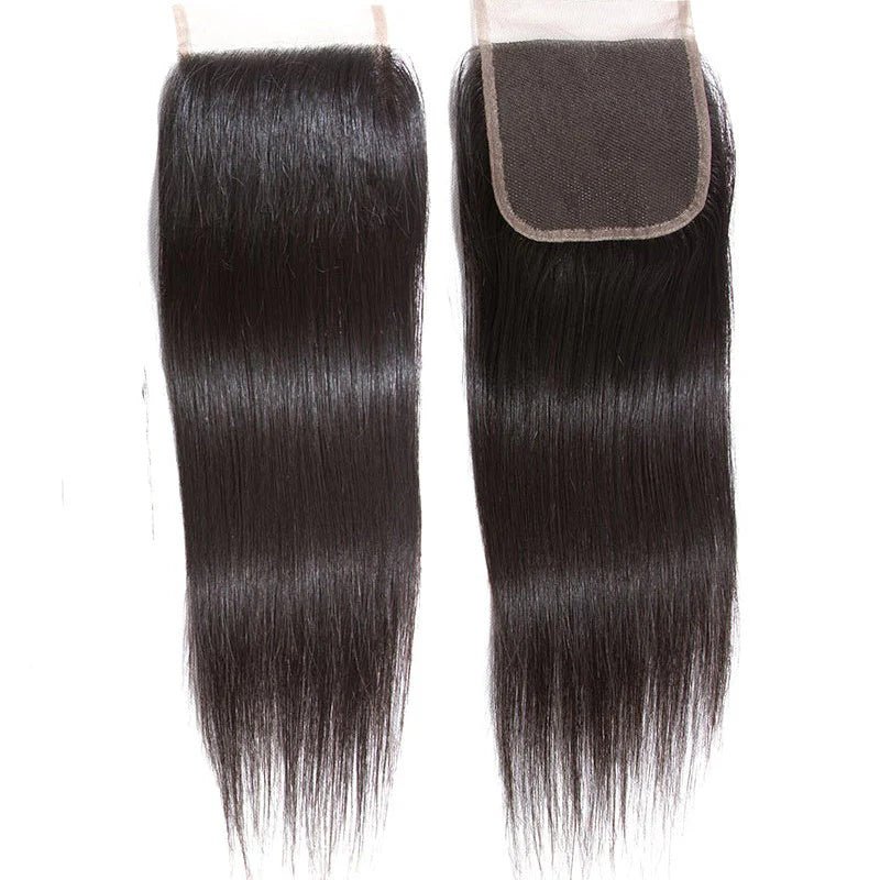 Brazilian Straight Hair 3 Bundles With 4x4 Lace Closure Wig - Lemoda Hair