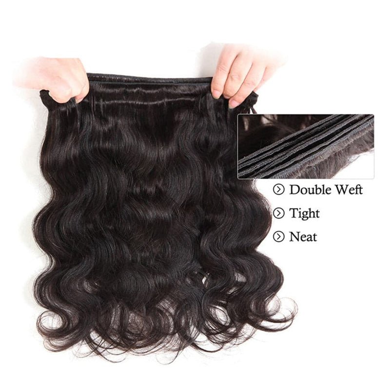 Brazilian Virgin Human Hair Body Wave 4 Bundles With 13x4 Lace Frontal - Lemoda Hair