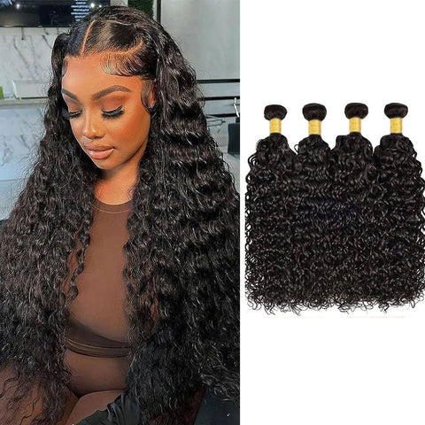 Brazilian Water Wave Human Virgin Hair Weave 4 Bundles 100% Human Hair Extension - Lemoda Hair