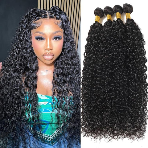 Brazilian Water Wave Human Virgin Hair Weave 4 Bundles 100% Human Hair Extension - Lemoda Hair