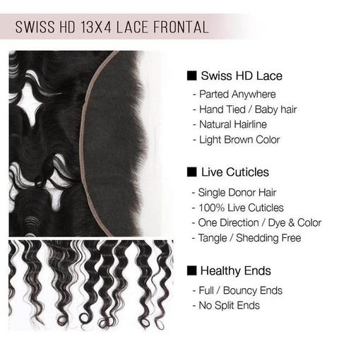 Deep Wave Brazilian Hair Bundles With 13x4 Lace Frontal