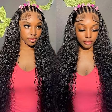 Curly Pre Braided Lace Front Wig 13x6 Full Lace Pre Bleached Wig - Lemoda Hair