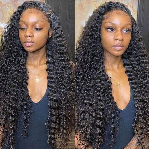 Deep Wave Brazilian Hair Bundles With 13x4 Lace Frontal - Lemoda Hair