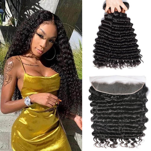 13x4 lace frontal with 3 bundles