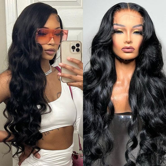 Fast Delivery Lemoda 13x6 Lace Frontal Wig Human Hair for Black Women Breathable HD Transparent Lace Body Wave Wig