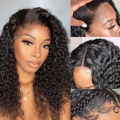 Lemoda 360 Lace Frontal Wigs Water Wave Bleached Knots Invisi-Strap Breathable Human Hair Wigs