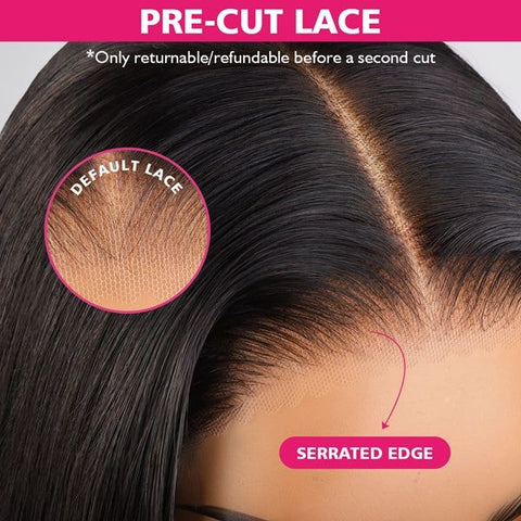 Fast Delivery Lemoda 13x4 Pre- Bleached Knots Lace Frontal wigs Straight Natural Color Human Hair Transprent Lace