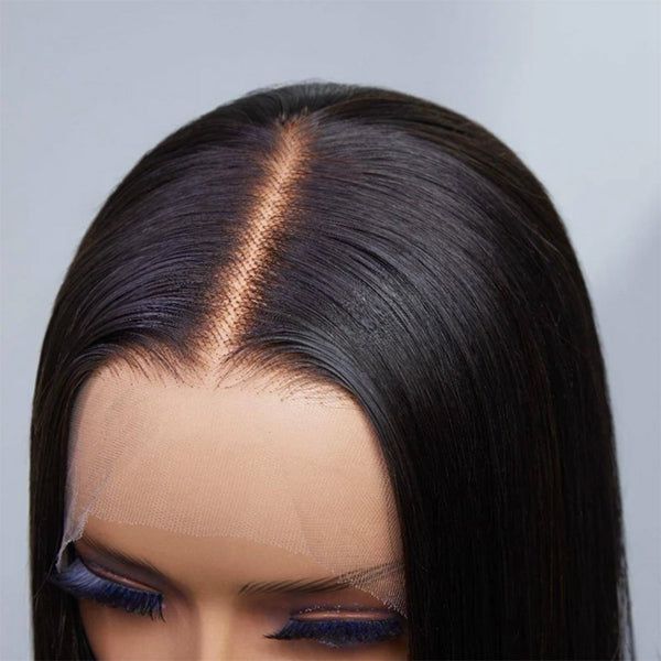 Fast Delivery Lemoda 13x4 Pre- Bleached Knots Lace Frontal wigs Straight Natural Color Human Hair Transprent Lace