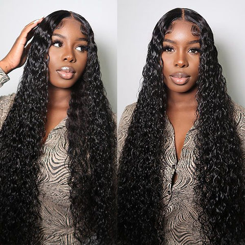 Fast Delivery Lemoda 13x6 Lace frontal Human Hair Wig 180% Full Density Water Wave HD Transparent Lace Fronal Wigs