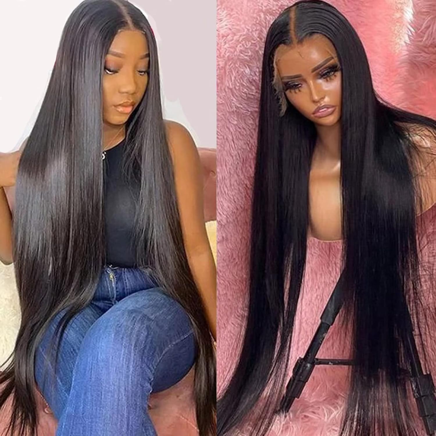 Fast Delivery Lemoda 13X6 Lace Frontal Wigs Human Hair Transparent Lace Straight Long inches Brazilian Virgin Hair - Lemoda Hair