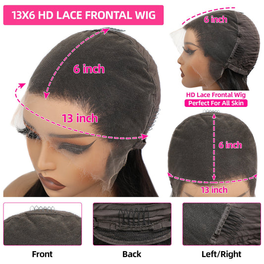 Fast Delivery Real HD Lace Lemoda 13x6 Lace Frontal Wig Water Wave Natural Hairline Virgin Human Hair Wigs - Lemoda Hair