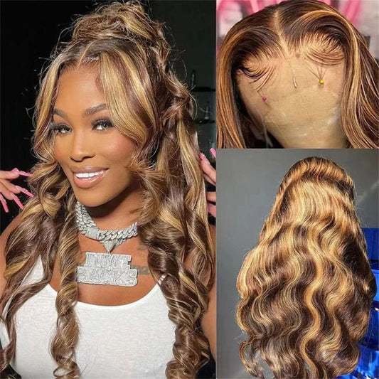 Flash Sale | Lemoda P4/27 Highlight Wigs 13x4 Lace Front Human Hair Wigs 150% - Lemoda Hair