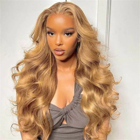 Honey Blonde Wig Human Hair Pre Plucked 13x6 Lace Front Wigs Body Wave Wigs Human Hair With Baby Hair - Lemoda Hair