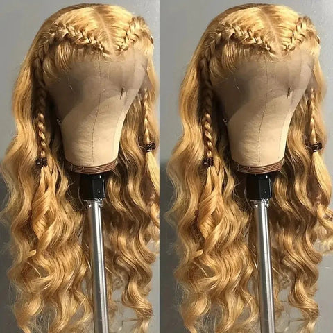 Honey Blonde Wig Human Hair Pre Plucked 13x6 Lace Front Wigs Body Wave Wigs Human Hair With Baby Hair - Lemoda Hair