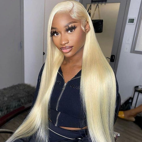 Lemoda 13X4 Lace front Wig Human Hair 180% Natural Denstiy 613 Blonde Straight 100% Virgin Human Hair - Lemoda Hair