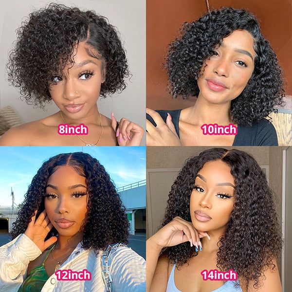 Lemoda 13x4 Lace Front Wig Human Hair Short Bob Wigs Curly Wave Wig for Black Women - Lemoda Hair