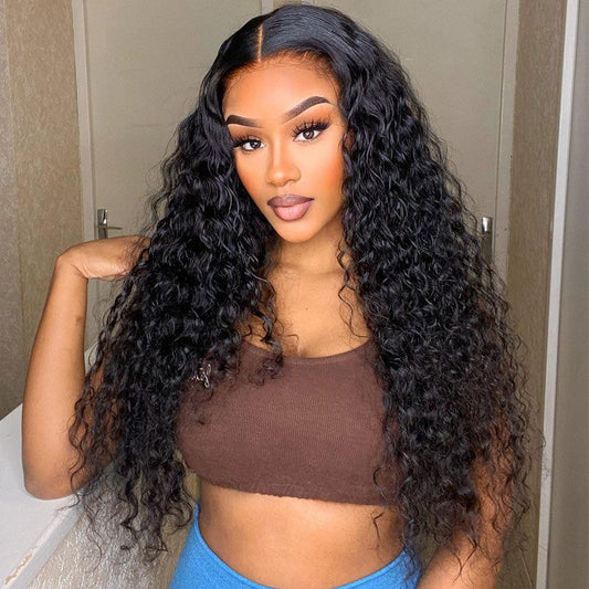 Lemoda 13x4 Lace front Wigs Human Hair Water Wave 180% Hair Density Brazilian Human Remy Hair - Lemoda Hair