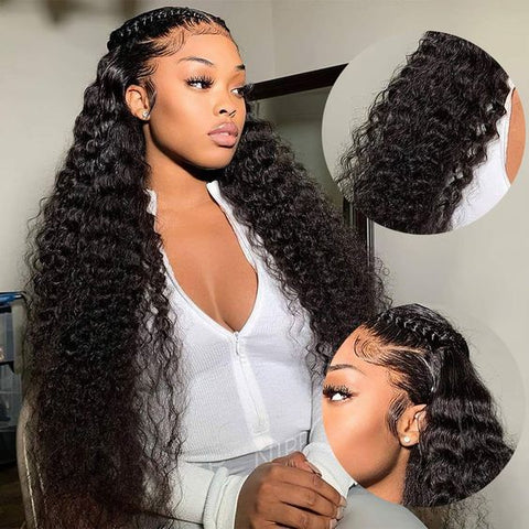 Lemoda 13x4 Lace Frontal Wig Human Hair Natural Hairline Curly Wave Human Hair Wigs - Lemoda Hair