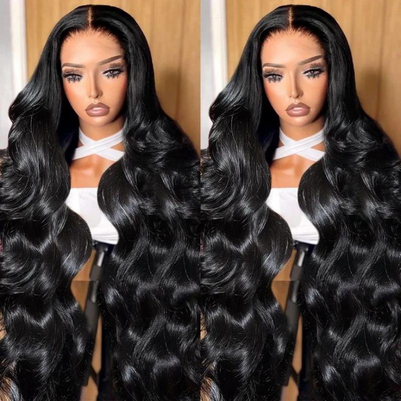 Lemoda 13x6 Body Wave HD Lace Front Wigs Human Hair for Women 13x4 Lace Front Human Hair Wig with Baby Hair Natural Black - Lemoda Hair