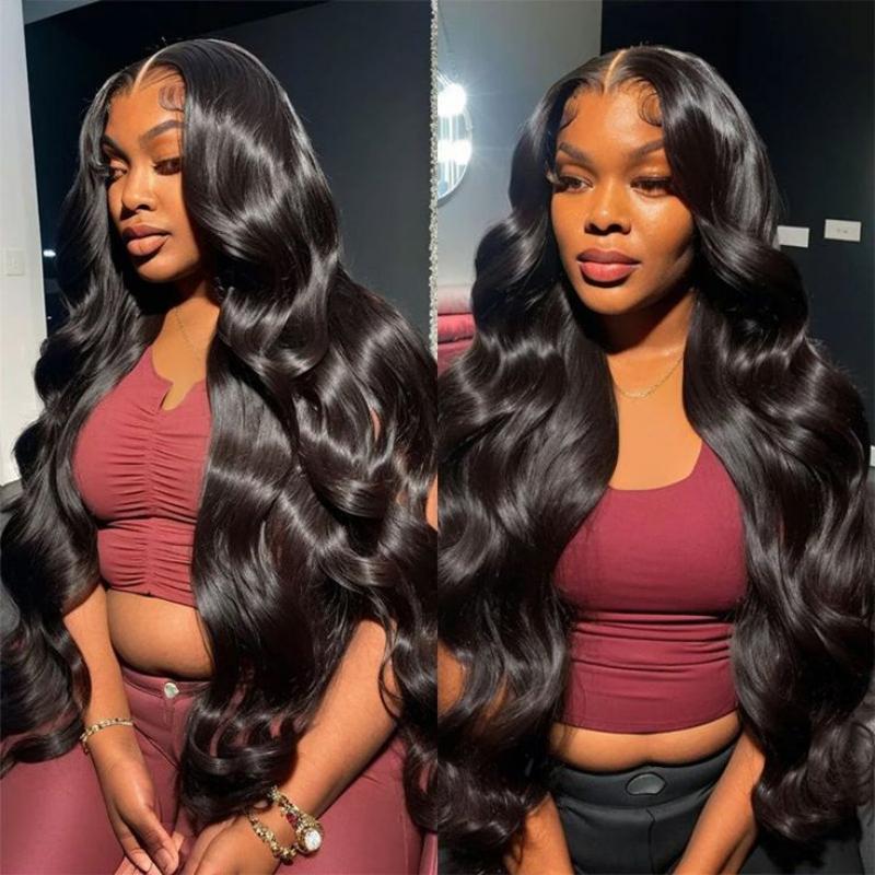 Lemoda 13x6 Body Wave HD Lace Front Wigs Human Hair for Women 13x4 Lace Front Human Hair Wig with Baby Hair Natural Black - Lemoda Hair