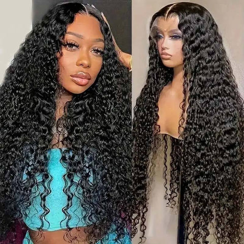 Lemoda 13x6 Lace Frontal Wig Human Hair Deep Wave Pre Plucked Hairline 180% Density Virgin Human Hair - Lemoda Hair