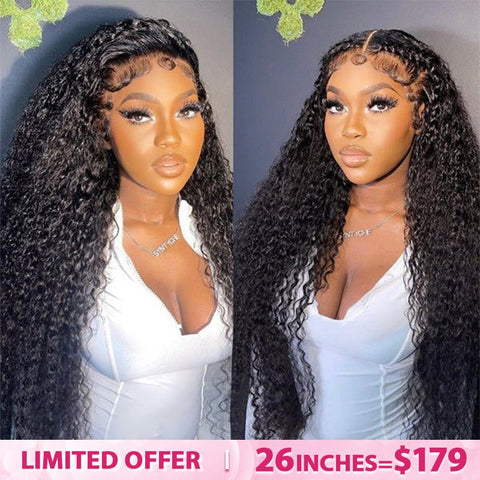 Lemoda 13x6 Real HD Invisible Lace frontal Human Hair Wig 180% Full Density Water Wave - Lemoda Hair