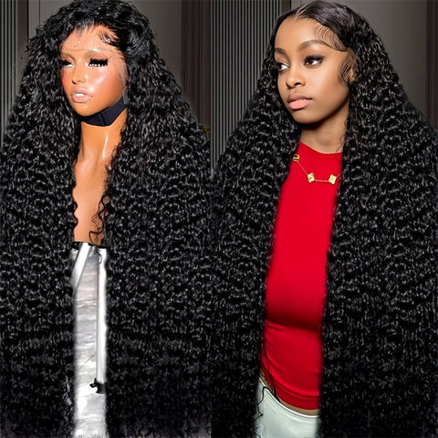 Lemoda 40 Inches 13x6 Lace Front Wigs Human Hair Pre Plucked Curly Wave HD Lace Frontal Wigs 250% Denisty - Lemoda Hair