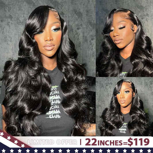 Lemoda Body Wave 7x5 Lace Closure Glueless Wig Human Hair 180 Hair Density with Pre - pleached Knots - Lemoda Hair