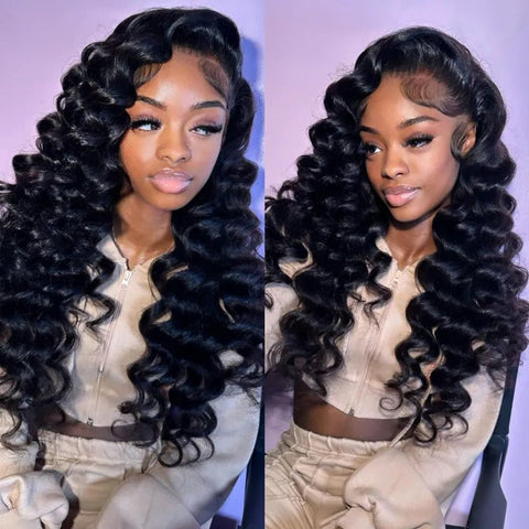 Lemoda Brazilian Loose wave 13x4 Lace Front Wigs Pre Plucked with Natural Hairline - Lemoda Hair