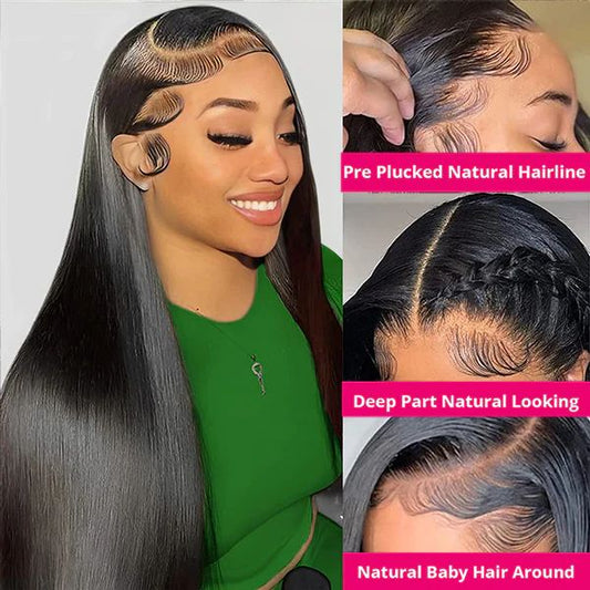 Lemoda Brazilian Straight Human Hair 4x4 Lace Closure Wig Glueless Straight Lace Wigs - Lemoda Hair