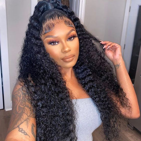 Lemoda Curly Wave 13x6 Lace Frontal Wig Human Hair Thick Density Invisible HD Lace Wig - Lemoda Hair