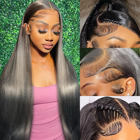 Lemoda Glueless Wigs Silky Straight Hair 5x5/7x5 Lace Closure Wig Pre - Bleached Knots Wear & Go Wigs - Lemoda Hair