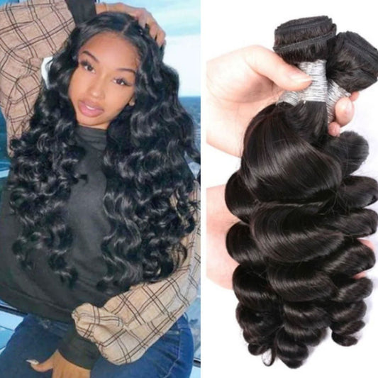 Lemoda Hair Indian 3 Bundles Loose Wave Hair Weave - Lemoda Hair