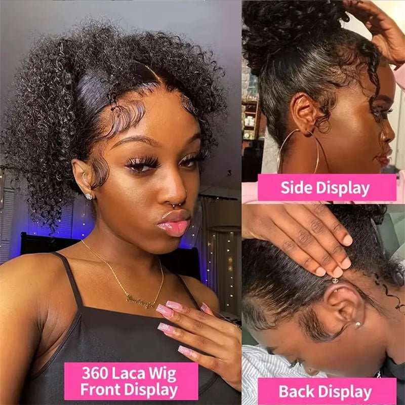 Lemoda Invisi - Drawstring Snug Fit 360 Lace Frontal Wigs Glueless Human Hair Wigs Pre Plucked Natural Hairline - Lemoda Hair