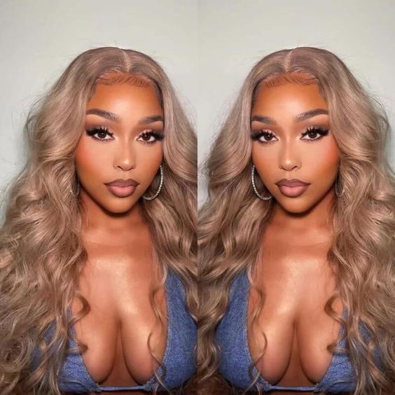 Lemoda Light Flaxen Brown Cozy Blonde Straight Wigs 13x6 Lace Frontal Wig for Black Girl - Lemoda Hair