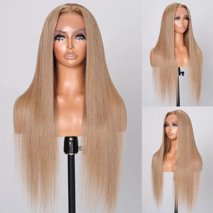 Lemoda Light Flaxen Brown Cozy Blonde Straight Wigs 13x6 Lace Frontal Wig for Black Girl - Lemoda Hair