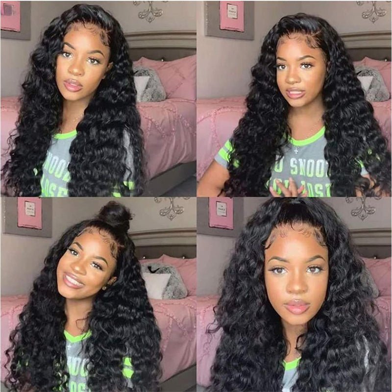 Lemoda Loose Deep Wave Lace Front Wig 13x4 Transparent Lace Front Wig 180% Density - Lemoda Hair