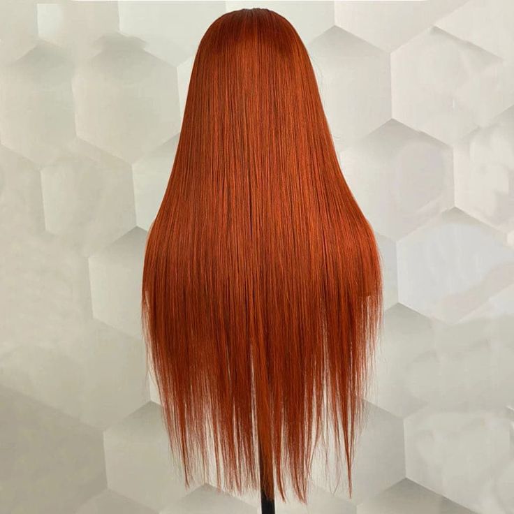 Lemoda Malaysian Virgin Hair Straight Ginger Orange 13x4 Lace Frontal Wig Human Hair - Lemoda Hair