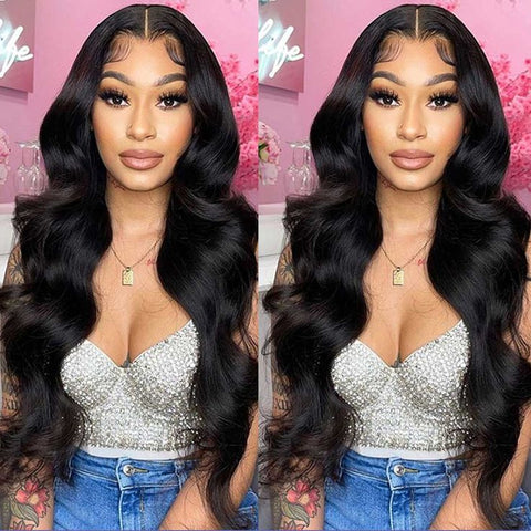 Lemoda Peruvian Virgin Hair Body Wave 13x4 Lace Frontal With 3 Bundles - Lemoda Hair